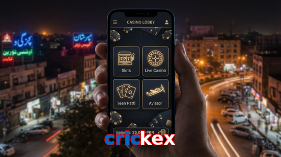 Main screen of Crickex app page for PK players